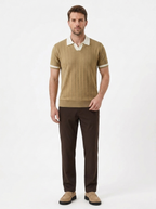 Das Eis-Seide-Polo – Gestrickt, gestreift
