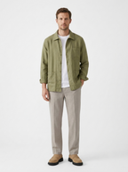 Leinen-Hemdjacke – Revers-Schnitt