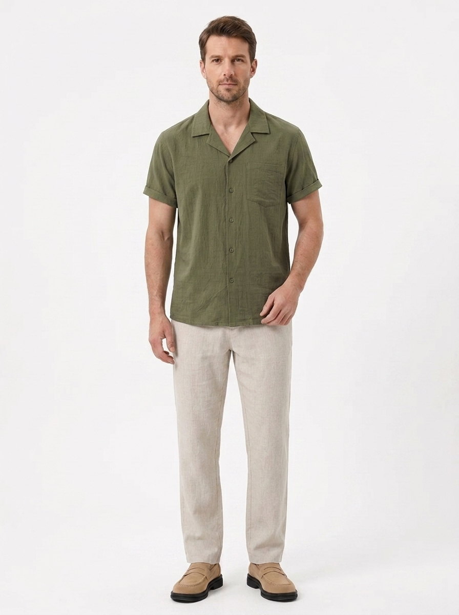 Das Sommer-Leinenhemd – Kurzarm