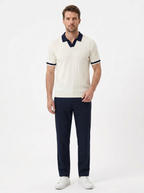 Das Eis-Seide-Polo – Gestrickt, gestreift