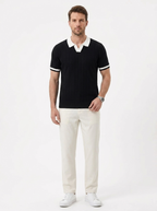 Das Eis-Seide-Polo – Gestrickt, gestreift