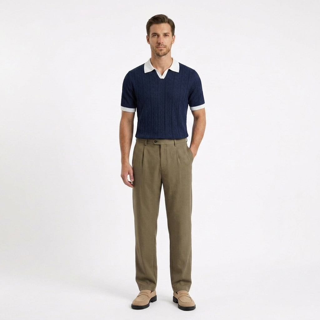 The Ice-Silk Polo — Contrast Panel