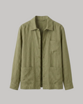 Leinen-Hemdjacke – Revers-Schnitt