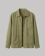 Leinen-Hemdjacke – Revers-Schnitt