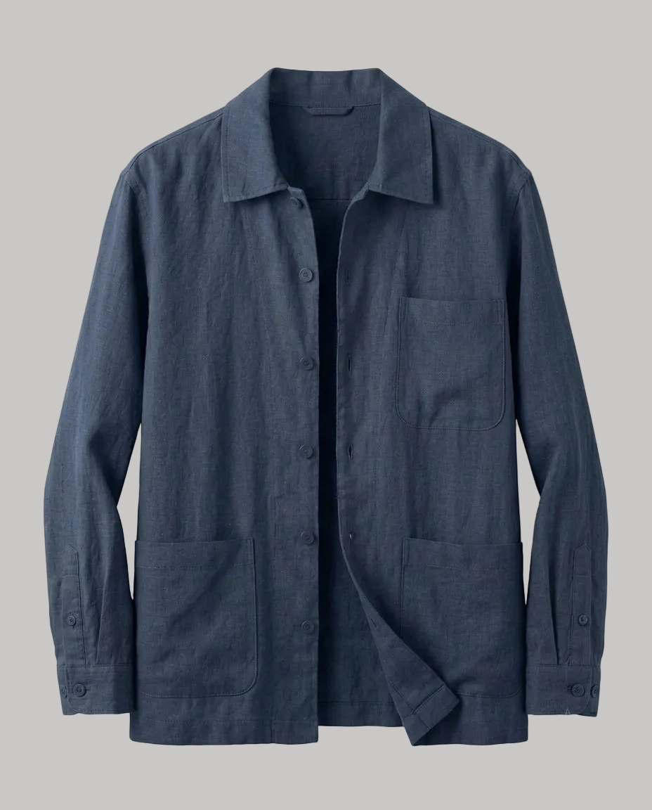 La surchemise en lin — Coupe à revers