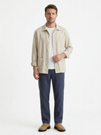 Leinen-Hemdjacke – Revers-Schnitt